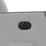 vidaXL Fauteuil inclinable électrique gris nuage tissu