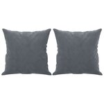vidaXL Canapé 2 places avec oreillers gris foncé 140 cm velours