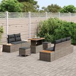 vidaXL Ensemble de canapé de jardin 8 Pièces Gris clair et gris foncé