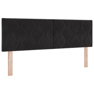 vidaXL Tête de lit LED Noir 144 cm Velours