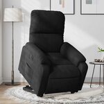 vidaXL Fauteuil inclinable électrique noir tissu microfibre