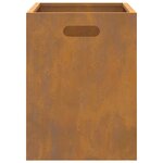 vidaXL Braise Marron 50 x 30 x 40 cm Acier résistant aux intempéries
