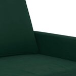 vidaXL Ensemble de canapés 3 Pièces avec coussins vert foncé velours