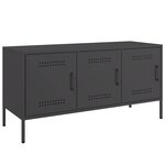 vidaXL Meuble TV noir 100 5x39x50 5 cm acier