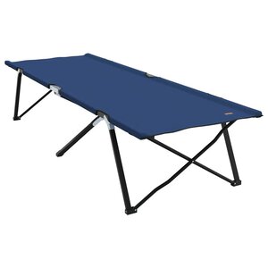 vidaXL Lit de camping pliant Bleu 206 x 76 x 74 cm Tissu Oxford