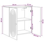 vidaXL Armoire Murale 59 x 31 x 60 cm Bois d'ingénierie Chêne fumé
