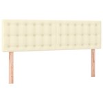 vidaXL Têtes de lit 2 Pièces Crème 72x5x78/88 cm Similicuir
