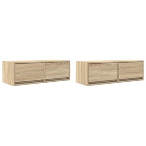 vidaXL Meubles TV 2 Pièces chêne sonoma 80x31x25 5 cm bois d'ingénierie