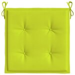 vidaXL Coussins de chaise de jardin lot de 6 vert vif 40x40x4 cm