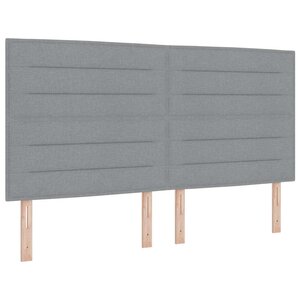 vidaXL Tête de lit Gris clair 180 cm tissu