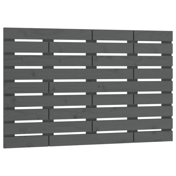 vidaXL Tête de lit murale Gris 106x3x63 cm Bois massif de pin