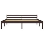 vidaXL Cadre de lit sans matelas marron foncé pin massif 160x200 cm