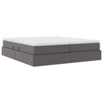 vidaXL Lit avec rangement et matelas avec stockage Gris 200 x 200 cm