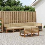 vidaXL Ensemble de canapés d'extérieur 8 pc Naturel et Beige
