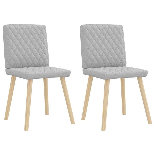 vidaXL Chaises à manger lot de 2 gris nuage tissu