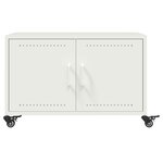 vidaXL Table basse blanc 68x50x43 5 cm acier