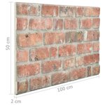 vidaXL Panneaux muraux 3D avec design de brique rouge 11 Pièces EPS
