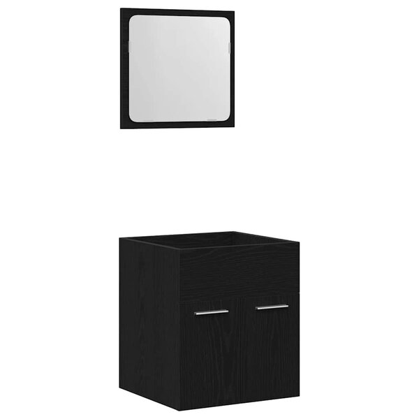 vidaXL Ensemble de meubles salle de bain 2 Pièces chêne noir