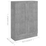vidaXL Bibliothèque Gris béton 82 5x30 5x115 cm Bois d'ingénierie