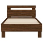 vidaXL Cadre de lit sans matelas avec lumières LED 100x200 cm
