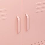 vidaXL Armoire de rangement Rose 80x35x101 5 cm Acier