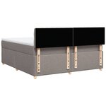 vidaXL Sommier à lattes de lit avec matelas Taupe 180x200 cm Tissu