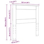 vidaXL Tête de lit Gris béton 100 cm Bois d'ingénierie