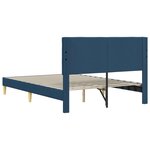 vidaXL Cadre de lit avec tête de lit Bleu 140 x 190 cm Tissu