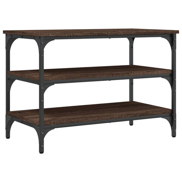 vidaXL Banc à chaussures chêne marron 70x38 5x49 cm bois d'ingénierie