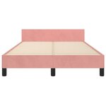 vidaXL Cadre de lit avec tête de lit Rose 120x200 cm Velours