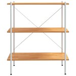 vidaXL Étagère à 3 niveaux Blanc et chêne 80x40x92 cm