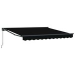 vidaXL Cadre d'auvent Noir 350 x 250 cm Polyester avec revêtement PU