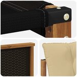 vidaXL Ensemble de canapés d'extérieur 7 pc Naturel et Beige