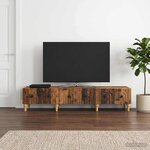 vidaXL Meuble TV Bois ancien 147 x 34 5 x 30 cm Bois d'ingénierie