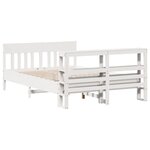 vidaXL Cadre de lit sans matelas blanc 140x200 cm bois de pin massif