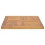 vidaXL Dessus de table carré 50x50x2 5 cm Bois de teck massif