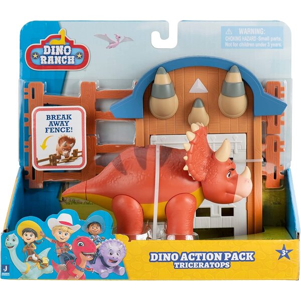 Jazwares DNR0024 - Dino Ranch Set d'action Triceratops