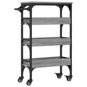 vidaXL Chariot de cuisine sonoma gris 53x20x76 cm bois d'ingénierie