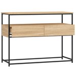 vidaXL Table console chêne sonoma 100x40x75 cm bois d'ingénierie
