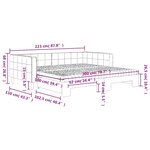vidaXL Lit de jour avec gigogne et matelas jaune 100x200 cm velours