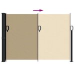 vidaXL Auvent latéral rétractable beige 140x300 cm
