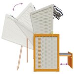 vidaXL Strandkorb avec coussins Résine tressée bois solide blanc bleu