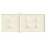 vidaXL Coussins de chaise de jardin dossier haut lot de 2 crème tissu