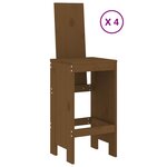 vidaXL Ensemble de bar de jardin 5 Pièces marron miel bois de pin massif