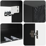 vidaXL Ensemble de Meubles 2 Pièces Noir 66 x 34 5 x 90 cm