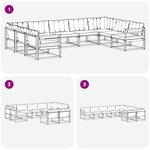 vidaXL Ensemble de canapés d'extérieur 9 pc Gris Naturel et Clair
