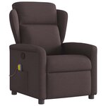 vidaXL Fauteuil de massage inclinable Marron foncé Tissu