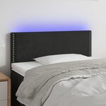 vidaXL Tête de lit à LED Noir 100x5x78/88 cm Velours