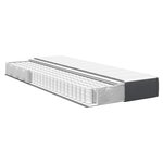 vidaXL Matelas à ressorts ensachés Gris Foncé Mi-ferme 80x200x20 cm Tissu