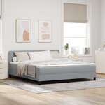 vidaXL Lit Box Spring avec Matelas Gris Clair 180x200 cm Tissu